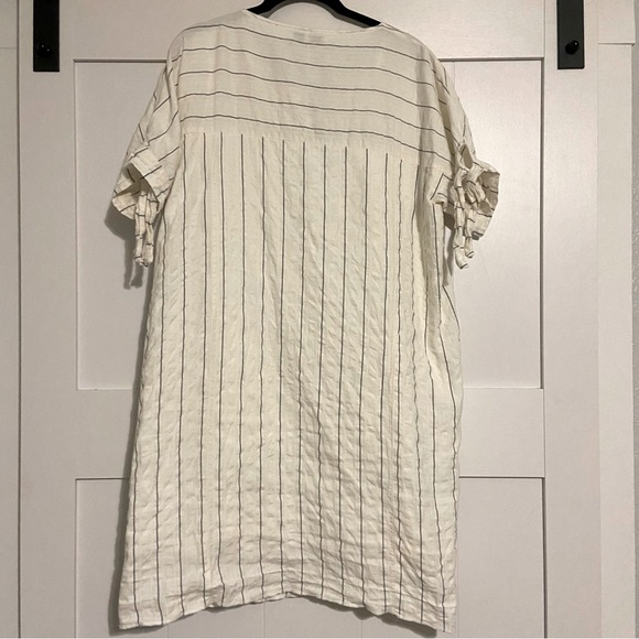 Madewell // Tie-Sleeve Cotton Dress in Stripe - Picture 3 of 4
